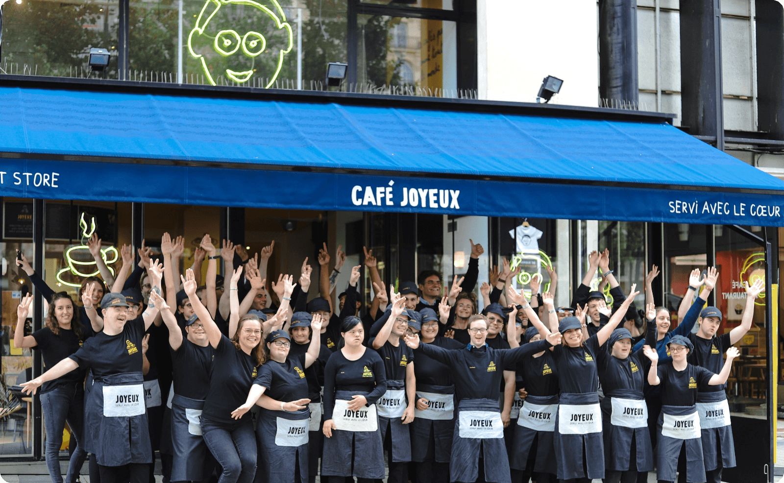 Café Joyeux : permet à chacun des membres de son équipe de gagner en confiance et en expérience et de se sentir pleinement impliqué dans l'entreprise.