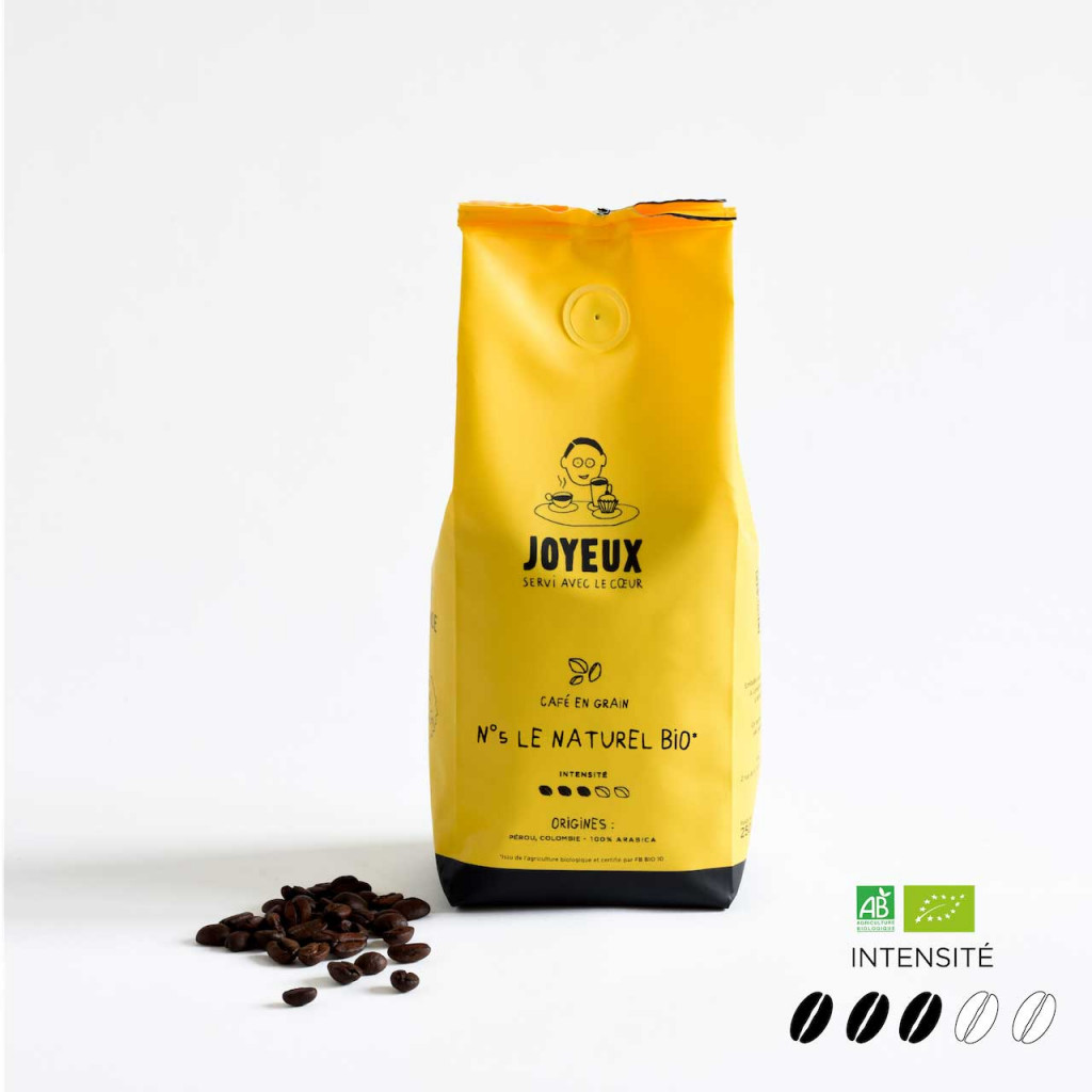 The Naturel Bio* specialty coffee beans - 250 g - Café Joyeux