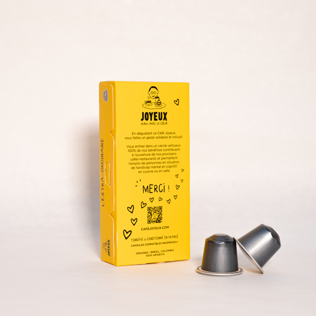Koffie in capsules l'Extra-ordinaire x10: achterkant verpakking