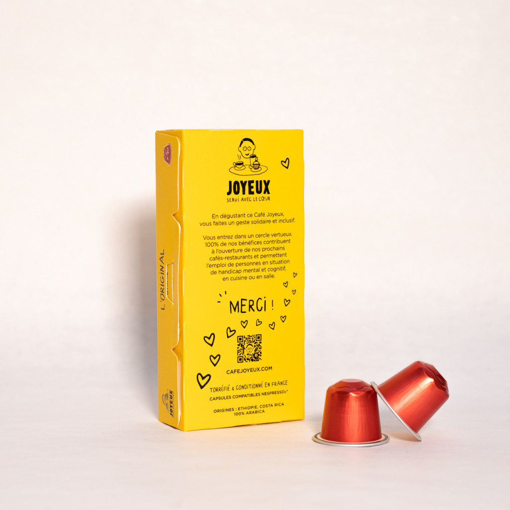 Coffee in capsules x10 l'Original: back packaging