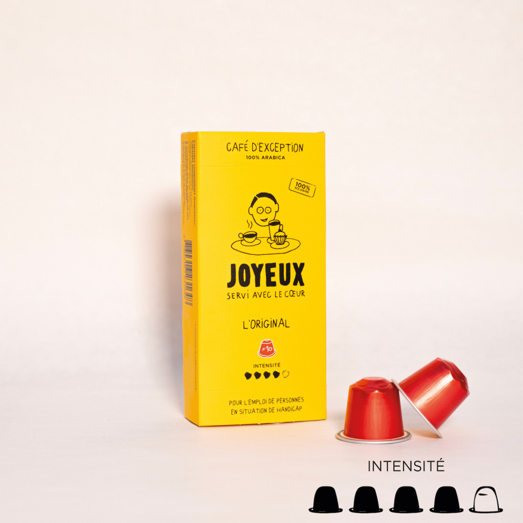 Café en capsules x10 l'Original : packaging face - Café Joyeux