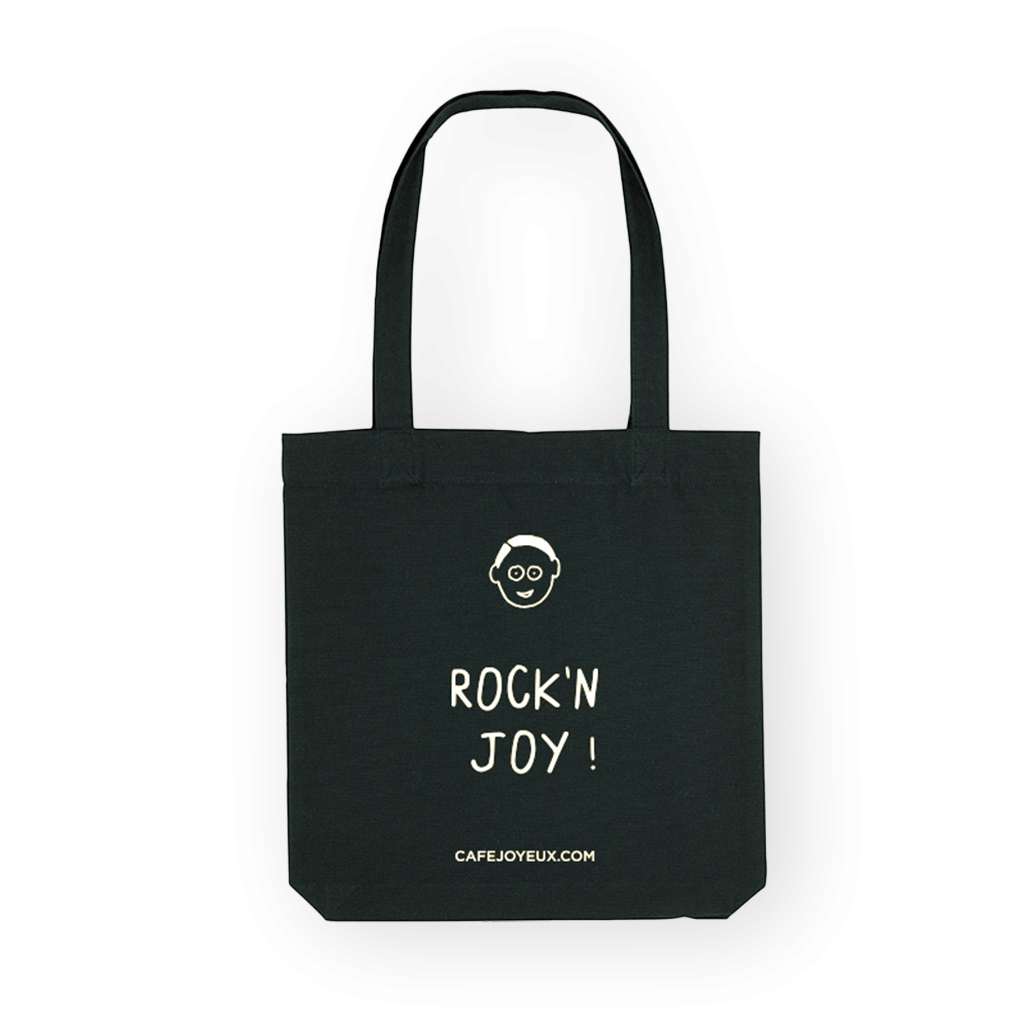 Café Joyeux - White Tote Bag "Rock'n Joy
