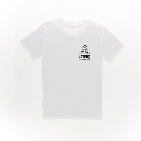 Café Joyeux - Wit T-shirt voor volwassenen - Gezicht