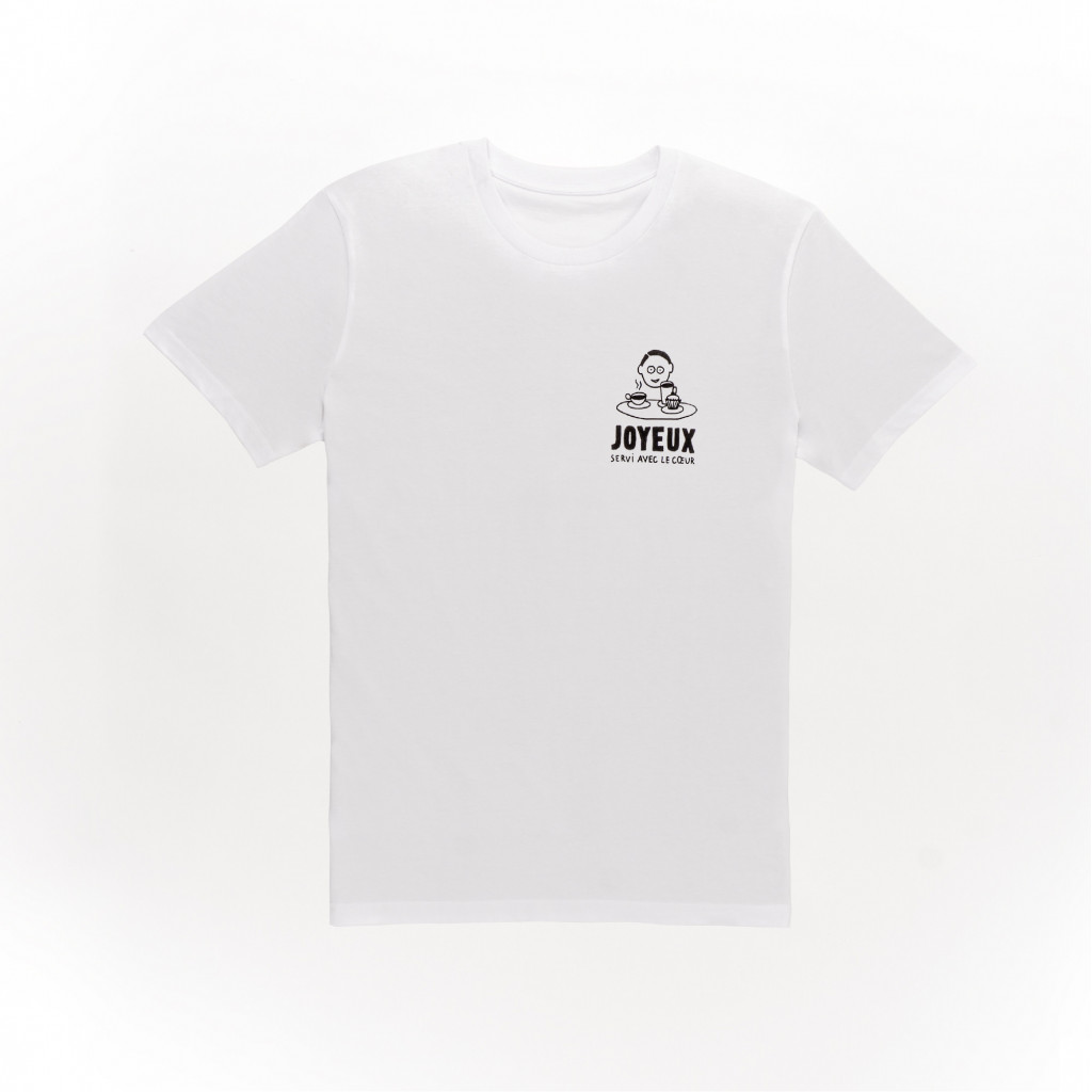 Café Joyeux - Wit T-shirt voor volwassenen - Gezicht