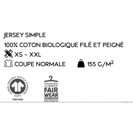 Café Joyeux  - T shirt Adulte Blanc - Caractéristiques
