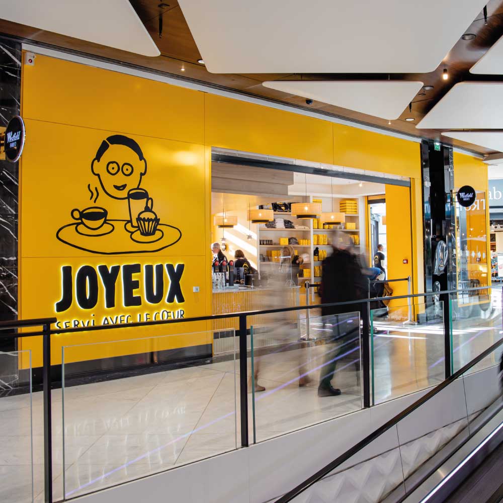Café Joyeux winkelcentrum Parly 2: ontdek ons inclusief restaurant voor gehandicapten